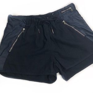 Blank NYC Navy Blue Linen Shorts